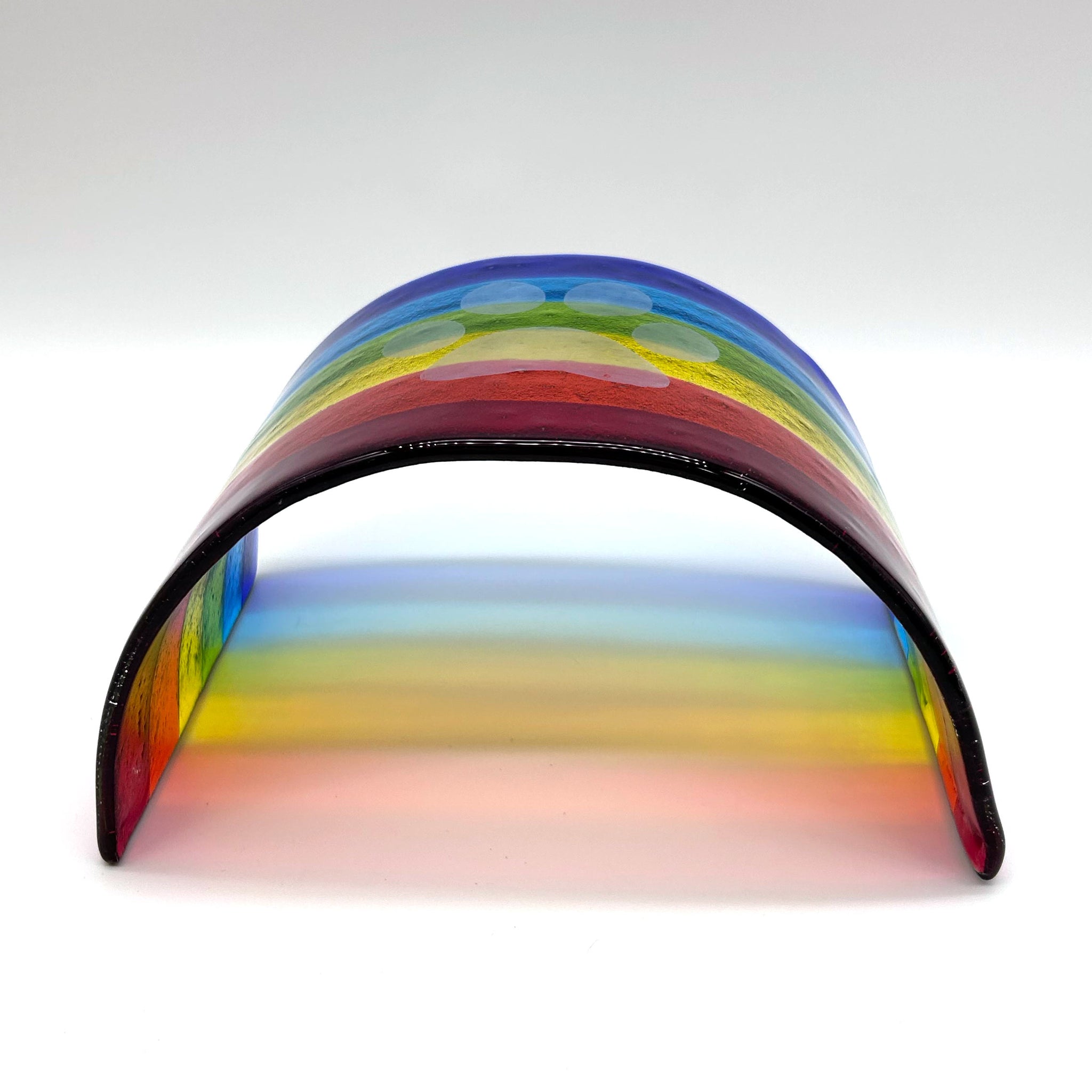 Rainbow Fused Glass Art, Large Rainbow Bridge, Rainbow Candle Screen, Pet high quality Memorial, Custom Rainbow Bridge